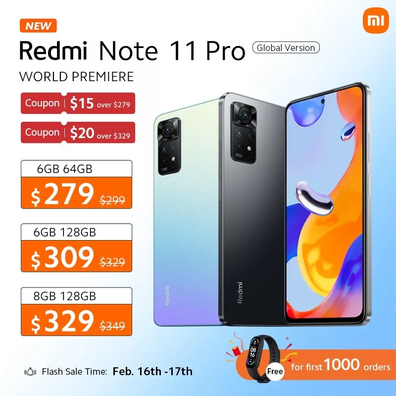 World Premiere】Global Version Xiaomi Redmi Note 11S 64GB/128GB