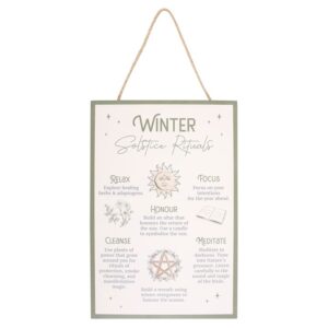 30cm Winter Solstice Rituals MDF Hanging Sign