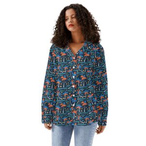 EcoGreen - Women's Long Sleeve Button Down Shirt