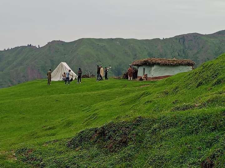 A mud house in a Green Field