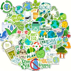 🎨 50pcs Eco-Friendly Graffiti Stickers Set – Cartoon "Protecting the Environment" Series | Reusable Vinyl Decals for Notebooks, Helmets, Laptops, Skateboards & More