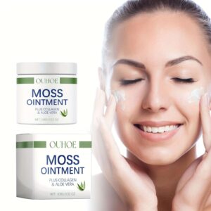 Moss Ointment Hydrating Face Cream – 100g (3.5oz) | Collagen-Infused Moisturizer with Aloe Vera, Vitamin E & Glycerin | Hypoallergenic, Anti-Wrinkle, Deep Hydration for Oily, Combination & Sensitive Skin | For All Skin Types