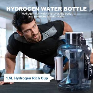 Smaraad Hydrogen+ 1.5L Smart Hydrogen Water Bottle – Portable, USB Rechargeable, High-Capacity Wellness Jug for Fitness, Travel & Everyday Hydration