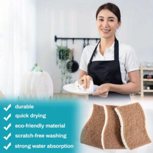 1/6/12 Pack Biodegradable Sponge Kitchen Natural Sponge Tableware Natural Sponge Dishwashing Sponge Eco-Friendly Sponge Natural Kitchen Sponge
