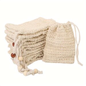 Eco-Friendly Bamboo Soap Bag with Drawstring Closure - Perfect for Natural Bathing Experience