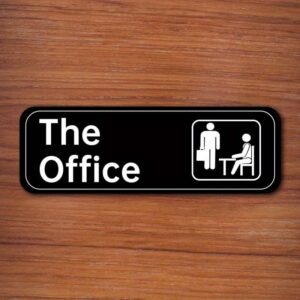 📌 3-Pack The Office Sign Pattern Stickers – Light Gloss Rectangular Paper Decals | Self-Adhesive Office-Themed Stickers for Journals, Laptops, Notebooks & More