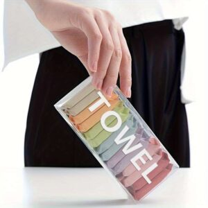 14-Piece Set Recycled Paper Compressed Towels - Individual Sheet, Dual-Use Wet & Dry, Eco-Friendly Portable Facial Cleansing Cloths for Travel