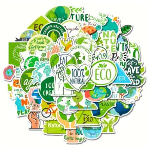 💚 50-Pack Green-Themed PVC Stickers – Waterproof, Durable & Aesthetic Decor for Laptops, Bottles, Skateboards & More