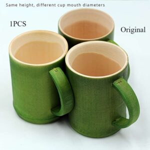 Eco-Friendly Bamboo Tea Cup - Natural Green Drinking Mug For Halloween & Christmas, Fashionable Personalized Design Tea Accessories Tea Mug