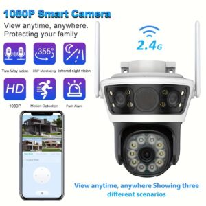 📹 HD 360° Home Security Camera – WiFi Smart Cam with Night Vision, Motion Detection & Two-Way Audio