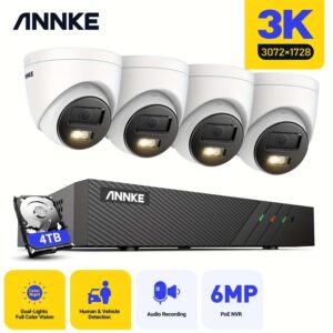 🎯 ANNKE AH500 3K Ultra HD PoE Security Camera System – 8CH Outdoor Surveillance with Smart Detection & 4TB HDD