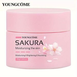 30g/60g Sakura Moisturizing Face Cream, Deep Moisturizing Skin, Increase Skin Elasticity, Easy Absorption, Non-greasy, Radiant, Suitable For All Skin Types With Plant Squalane