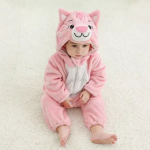Infant Rompers Baby Girl Clothes Kigurumi Pajamas Animal Cartoon Kids Jumpsuit New Born Toddler Baby Romper Fox Cow Panda Winter