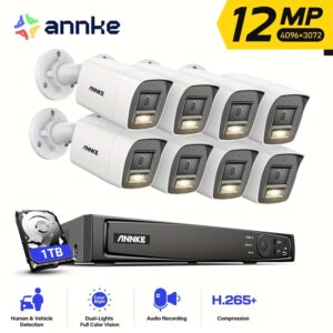 🎥 ANNKE H800 4K Dual-Lens Surveillance System – 8-Camera Outdoor PoE Security Kit