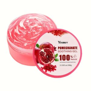 Youbuy Pomegranate Soothing Gel 300g – 100% Natural Antioxidant Fruit Acid, Hydrating Moisturizing Repair Mask Cream for All Skin Types, Hypoallergenic & Nourishing Care