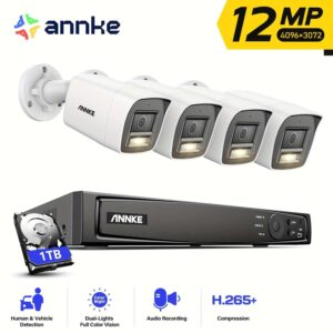 🛡️ ANNKE H800 4K Dual-Lens Outdoor Surveillance System – 8MP PoE Security Camera Kit