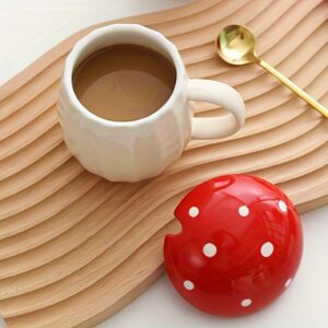 🍄 Creative Mushroom Cup Mug – Cute Ceramic Coffee & Water Cup with Lid | Adorable Mushroom-Shaped Mug for Tea, Milk, Hot Chocolate & More (Household & Gift Use)