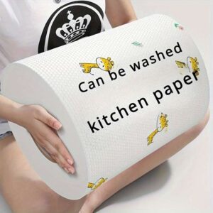 🧽 Reusable Kitchen Towels Roll – Eco-Friendly Super Absorbent Cleaning Cloths | Durable Polyester Non-Woven Fabric for Kitchen, Bathroom, Toilet & Outdoor Use