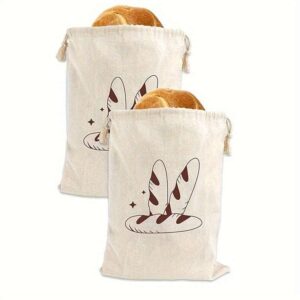 100% Natural Linen Reusable Bread Storage Bag – Durable, Eco-Friendly & Non-Toxic for Fresher, Longer-Lasting Bread