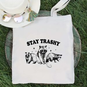 "Stay Trashy" Canvas Tote Bag – Stylish, Sustainable & Perfect for Everyday Adventures!