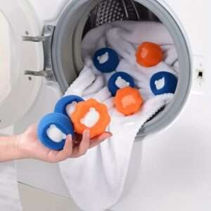 4pcs Reusable Pet Hair Removal Dryer Balls – Natural Fabric Softener & Drying Aid for Laundry