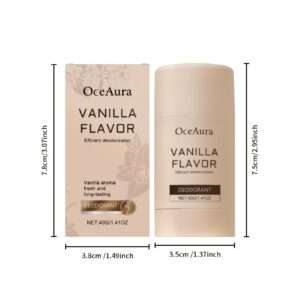 🌿 OceAura Vanilla Scented Body Cream Stick – Hydrating, Fresh & Long-Lasting Fragrance for All Skin Types