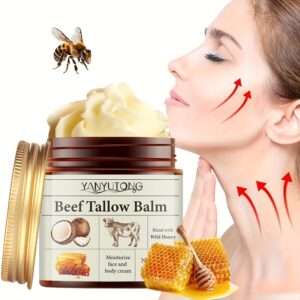 🍯🐄 Pure Nourishment: 100% Grass-Fed Honey & Beef Tallow Face + Body Moisturizer Cream