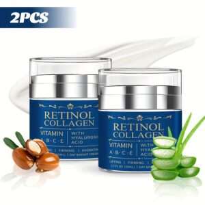 ✨ 2-Pack Retinol Cream – Daily & Night Moisturizer with Hyaluronic Acid, Collagen & Retinol