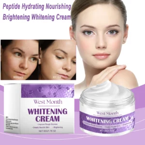 West&Month Peptide Whitening Cream – Fade Dark Spots & Pigmentation | Brighten Skin Tone | Hydrating Face Cream with Vitamin C & Snow Grass Extract