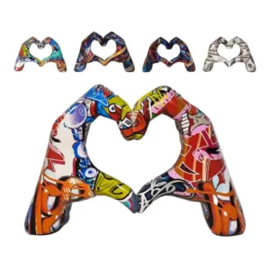 💖 Hand in Heart Love Sculpture - Elegant Resin Art for Romantic Home Decor & Gifting 🎁