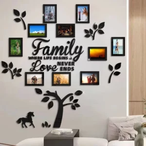 ✨ Bloom Your Family Memories: 3D DIY Family Tree Wall Art & Photo Display! 🌳🖼️
