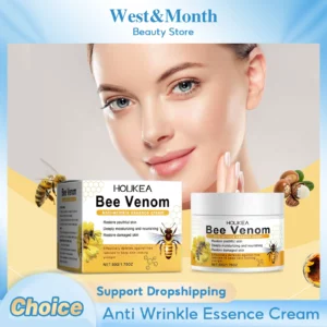 🐝 Nature’s Botox: The West&Month Bee Venom Age-Defying DuoBee Venom Essence Cream Diminishing Fine Lines Smoothing Wrinkles Fade Blemishe Anti Aging Tightening Brightening Face Serum Oil