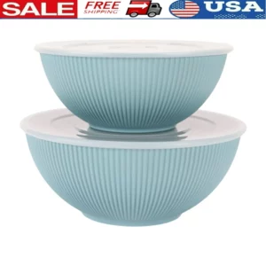 Eco-Friendly 4-Piece Reusable Plastic Bowl Set Lightweight Dishwasher Safe Sustainable Tableware